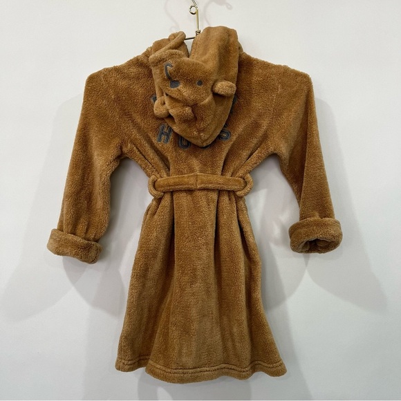 Baby Gap Brannan Bear Robe Size 5 Years Brown Hooded Fleece Sherpa Kids - Picture 5 of 6
